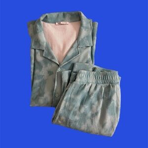 Zara Blue Pajama Set Luxurious Comfort